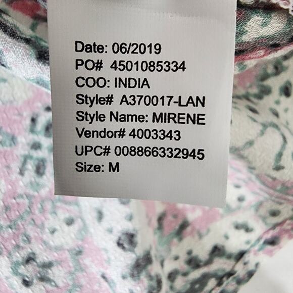 Haute Hippie Tribe Womens Top Medium Asymmetrical Bohemian Patchwork Bell Sleeve - Picture 11 of 11